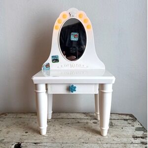 My Life As Light Up Vanity, Dollhouse Vanity Light Up Mirror Drawers 18in Dolls